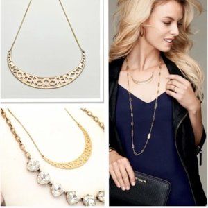 Stella & Dot Avalon crescent layering necklace